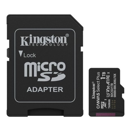 1tb Microsdhc Memory Card Adapter Kingston Canvas Select Plus Class 10 Uhs-i Read Speed Up To 150mb/s